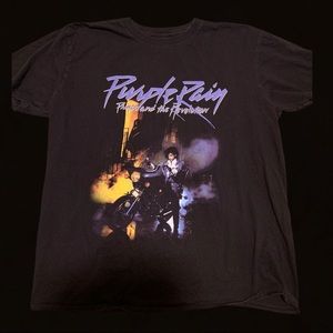 Forever 21 Prince Official Purple Rain Live Black T-Shirt XL